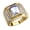 1, variant on Men's 18 K Gold Plated Couple Inlaid Zircon Ring