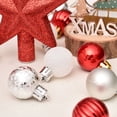 thumbnail image 4 of Juego de 30 adornos navideños, adornos brillantes para árboles, bolas navideñas con forma de estrella, adornos para árboles de Navidad, 4 of 5