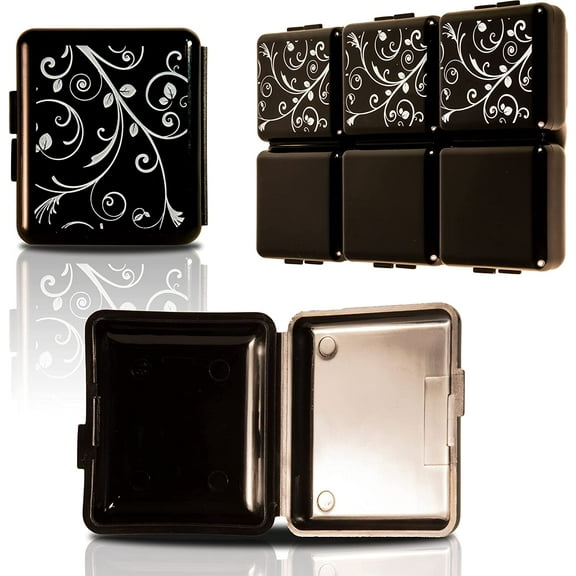 GMS Mini Pill Case Daily Pill Organizer, Small Pill Box, Pill container for purse, Great for use with birth control case or nitroglycerin pill holder This pocket square holder is virtually unbreakable