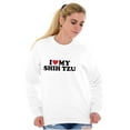 thumbnail image 3 of Love My Shih Tzu Dog Owner Funny Pet Women Plus Size Crewneck Sweatshirt Brisco Brands 2X, 3 of 5