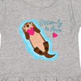 thumbnail image 4 of Inktastic Otter-ly in Love-otter with Heart Girls Toddler Dress, 4 of 5