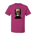 thumbnail image 2 of Wild Bobby, Colorful Technicolor Rainbow Frankenstein Face, Pop Culture, Men Graphic Tees, Fuschia, 3XL, 2 of 3