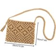 thumbnail image 2 of Women's Straw Shoulder Bag, Retro, Small Straw Bag, Shoulder Bag, Beach Bag, White., 26*19cm, Shoulder Bag, 2 of 4