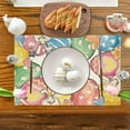 thumbnail image 4 of Nilvkv Beautiful Happy Easter Placemats Spring Easter Place Mats Vintage Dining Table Decorations Bunny Chick Easter Holiday Table Mats for Kitchen Dining Decoration, 4 of 6