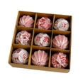 thumbnail image 4 of 9 piezas de pequeños colgantes de Navidad, bolas de de Navidad, adornos colgantes de bolas decorativas de Navidad para decoración de aniversario rojo, 4 of 8