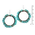 thumbnail image 3 of Dangle Hoop Copper Wire Turquoise .925 Silver Earrings, 3 of 4