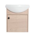 thumbnail image 5 of Tcbosik Wall Mounted Vanity with Sink Combo, 18 inch Floating Bathroom Vanity Cabinet with Soft Closing Door for Home, Light Oak, 5 of 10