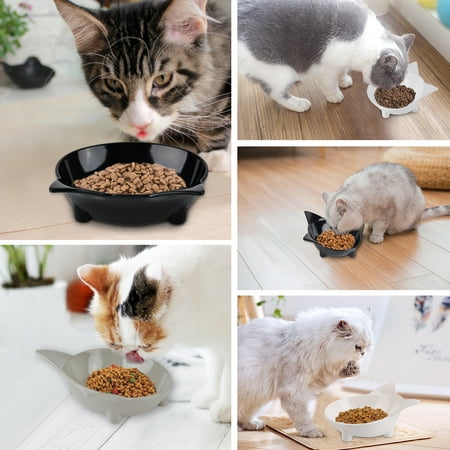 3pcs Bol En Forme De Chat De Dessin Anime Pour Animaux De Compagnie Bol En Verre Antiderapant Pour Chat Walmart Canada
