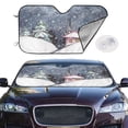 thumbnail image 2 of Balery Watercolor Winter Landscape For Christmas Print Car Windshield Sun Shade,Windshield Sunshade for Car Pickup Truck SUV Accessories-Small, 2 of 7