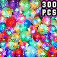 thumbnail image 2 of Anillos LED que brillan en la oscuridad, paquete a granel de 300 unidades para niños y adultos, 2 of 7