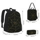 thumbnail image 2 of Disketp Golden Spider Web Mochila Estampada de Gran Capacidad con Lonchera y Estuche, Set de 3 Piezas para Estudiantes, 2 of 7