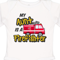thumbnail image 4 of Inktastic My Aunt is a Firefighter with Fire Truck Boys or Girls Long Sleeve Baby Bodysuit, 4 of 5
