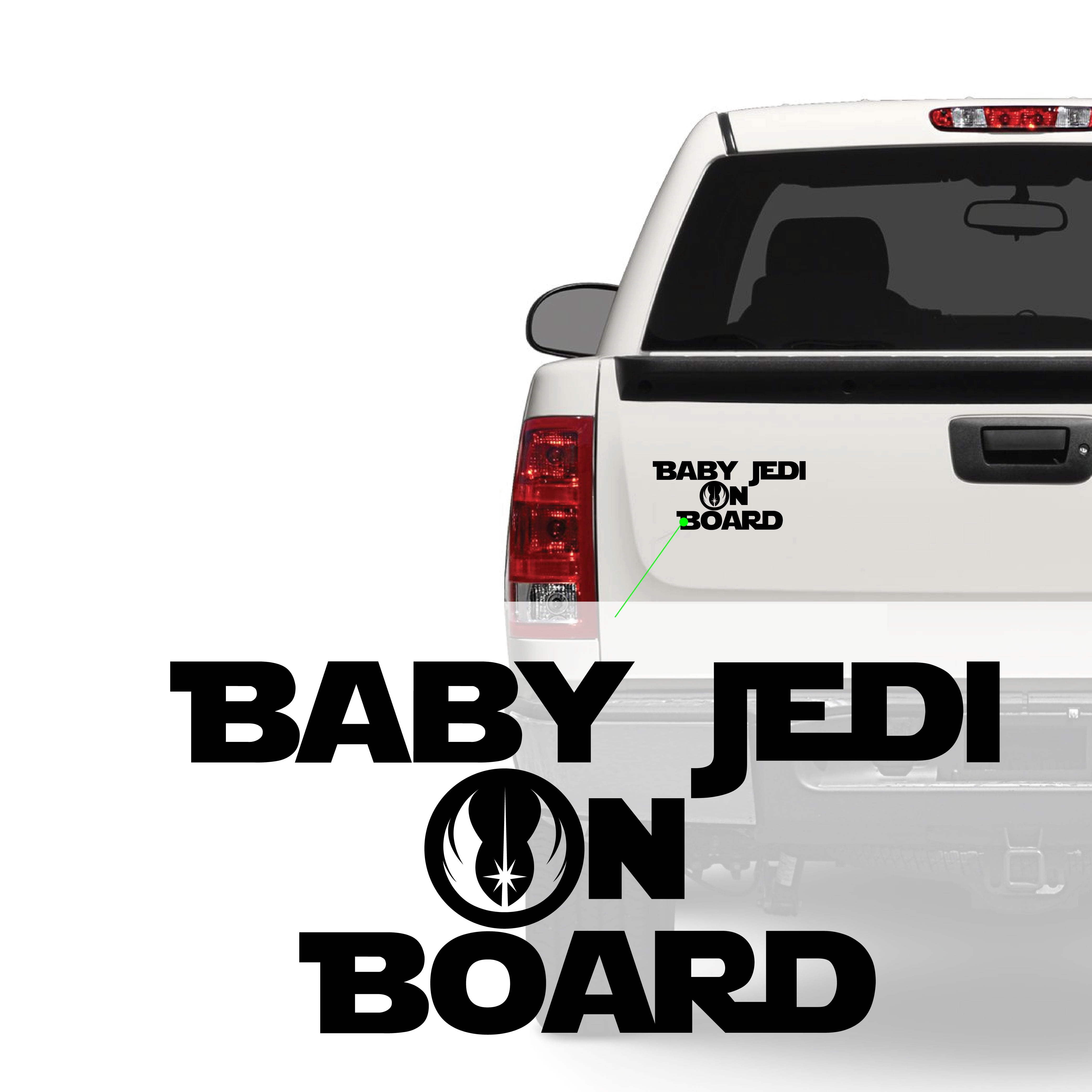 baby jedi on board Vinyl Decal Sticker for Car, Laptop, Tumbler and