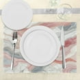 thumbnail image 3 of Ambesonne Pink Place Mats Set of 4, Swirls of Modern Marble Print, Standard Size, Dried Rose Blue Grey, 3 of 5