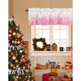 thumbnail image 3 of Christmas Valances for Windows Xmas Tree Forest Christmas Kitchen Curtain Valances Rod Pocket Snowflake Pink Window Curtain Treatment Short Topper Curtains Seasonal Valance Christmas Decor, 54x18 Inch, 3 of 6