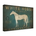 thumbnail image 4 of Ryan Fowler 'White Horse With Words Blue' Canvas Art, 4 of 4
