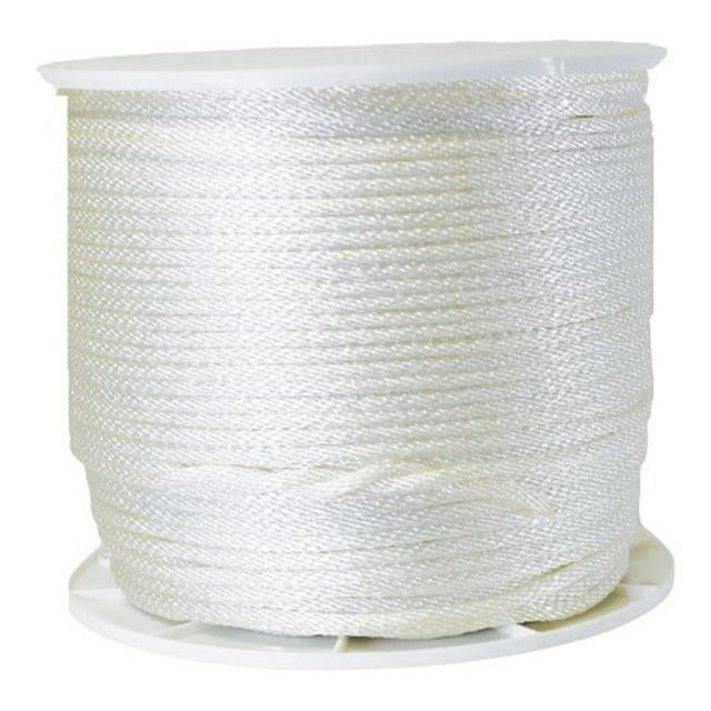 G1016S1000S 0.25 in. x 1000 ft. Solid Braid Rope Nylon White