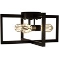thumbnail image 5 of Lámpara de techo empotrada de 3 luces, lámpara de techo de 15 pulgadas, lámpara de techo con pantalla cuadrada de hierro, lámpara de techo de metal geométrico para cocina, pasillo, sala de estar,, 5 of 5