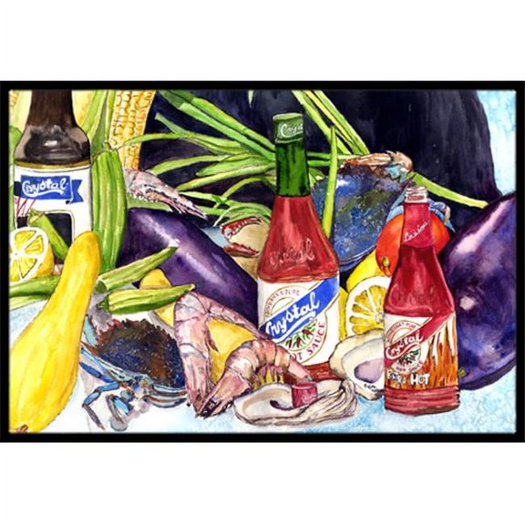 Crystal Hot Sauce With Seafood Indoor & Outdoor Mat - 18 x 27 in.