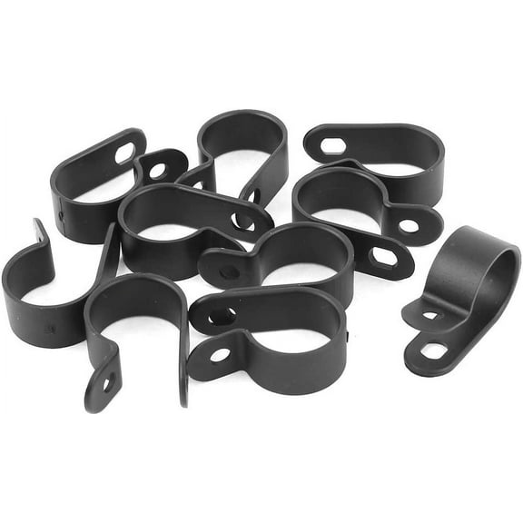 10Pcs 15.8mm / 0.6" R Shape Nylon Cable Clamp for Cable, Wire, Tubing (10Pcs 15.8mm / 0.6' 'Abrazadera de cable de nylon en forma de R para cable, cable, tubería