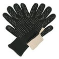 thumbnail image 1 of Guantes para barbacoa, resistentes al calor, para asar, de silicona, para horno, para cocinar y hornear, color negro, 1 of 10