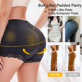 thumbnail image 3 of POP CLOSETS Women's Butt Pads Butt Lifting Shapewear Hip Dip Padded Panties Enhancer BoyShorts With 4 Removable Pads, 3 of 7