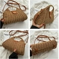 thumbnail image 6 of Kukuzhu Straw Handbags Women Summer Beach Tote Bag Hand Purse Vintage Wicker Woven Basket Boho Rattan Clutch Crossbody Shoulder Bag, 6 of 7
