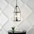 thumbnail image 6 of JONATHAN Y Kinsley 12" 3-Light Industrial Farmhouse Iron/Glass LED Pendant, Oil Rubbed Bronze/Clear, 6 of 9