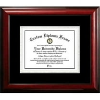 Campusimages CMBS0018511 Classic Mahogany Black & Silver Mats Certificate Frame