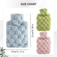 thumbnail image 3 of Extra Large Hot Water Bottle with Soft Plush Cover & Hand Pocket, Hot Water Bottle with Cover, Heating Bag for Sleeping, Hand Feet Warmer, Heat Compress for Daily Use(Blue,500ml), 3 of 9