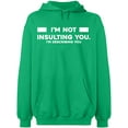 thumbnail image 2 of OXI Hoodie Sweatshirt - Not Insulting You Describing, Basic Casual Hoodie for Men's and Women Fleece Hoodie Long Sleeve - Irish Green 3X-Large, 2 of 3