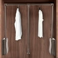 thumbnail image 3 of Wardrobe Pull Down Closet Rod 35 to 47.2in Adjustable for Hanging Clothes Heavy Duty Wardrobe Closet Hanging Rod Retractable Hanger Closet Organizer Clothes Hanger Pull Down Clothes Hanger Rail Lift, 3 of 18