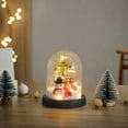 thumbnail image 4 of sdhkgrrt under $5 LED Christmas Tree, Mini Snow Globe Christmas Tree with LED Lights,Imitation Glass Cover Desktop Ornament,Light Up Falling Snow Christmas Decoration,Battery Powered Snowy Village, 4 of 5
