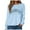 Sky Blue, variant on Towmus Women's Oversized Sweatshirt Los Angeles California Casual Long Sleeve Raglan Shirts Cool Letter Print Pullover Tops