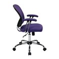 thumbnail image 4 of Scranton & Co Modern Mesh Fabric Task Office Chair in Purple/Chrome, 4 of 6