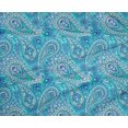 thumbnail image 5 of oneOone Polyester Lycra Aqua Blue Fabric Paisleys Sewing Fabric By The Yard Printed Diy Clothing Sewing Supplies 56 Inch Wide, 5 of 6