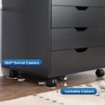 thumbnail image 2 of GALAXHERO 5-Drawer Filing Cabinet, Under Desk File Cabinet for Office, Black Metal Storage Cabinet with Drawers, Home Office Organizer, 2 of 10