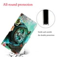 thumbnail image 4 of SaniMore for iPhone 14 6.1" 2022 Wallet Case, Color Painting Pattern with Kickstand Card Slots Detachable Wrist Strap Grils Women PU Leather Case Magnetic Clasp for iPhone 14, Green Eyes, 4 of 8