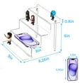 thumbnail image 3 of NIUBEE 9 Inch Acrylic Display Risers, 4 Tier Display Riser Clear Acrylic Riser Stand Cupcakes Tray & Perfume Holders Display Stand, 3 of 9