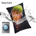 thumbnail image 6 of Gaeub Tennis Ball In Fire1 Elastic Luggage Cover with Concealed Zipper Dust-Proof Luggage Cover Protector - 18-32 inch-16"x24", 6 of 6