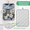thumbnail image 3 of Butterflies and Flowers Oven Mitts Pot Holders 2 pcs Heat Resistant for Kitchen Baking Grilling, 3 of 7
