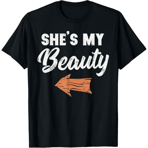 Shes My Beauty Matching Couple Halloween Costume Boyfriend T-Shirt