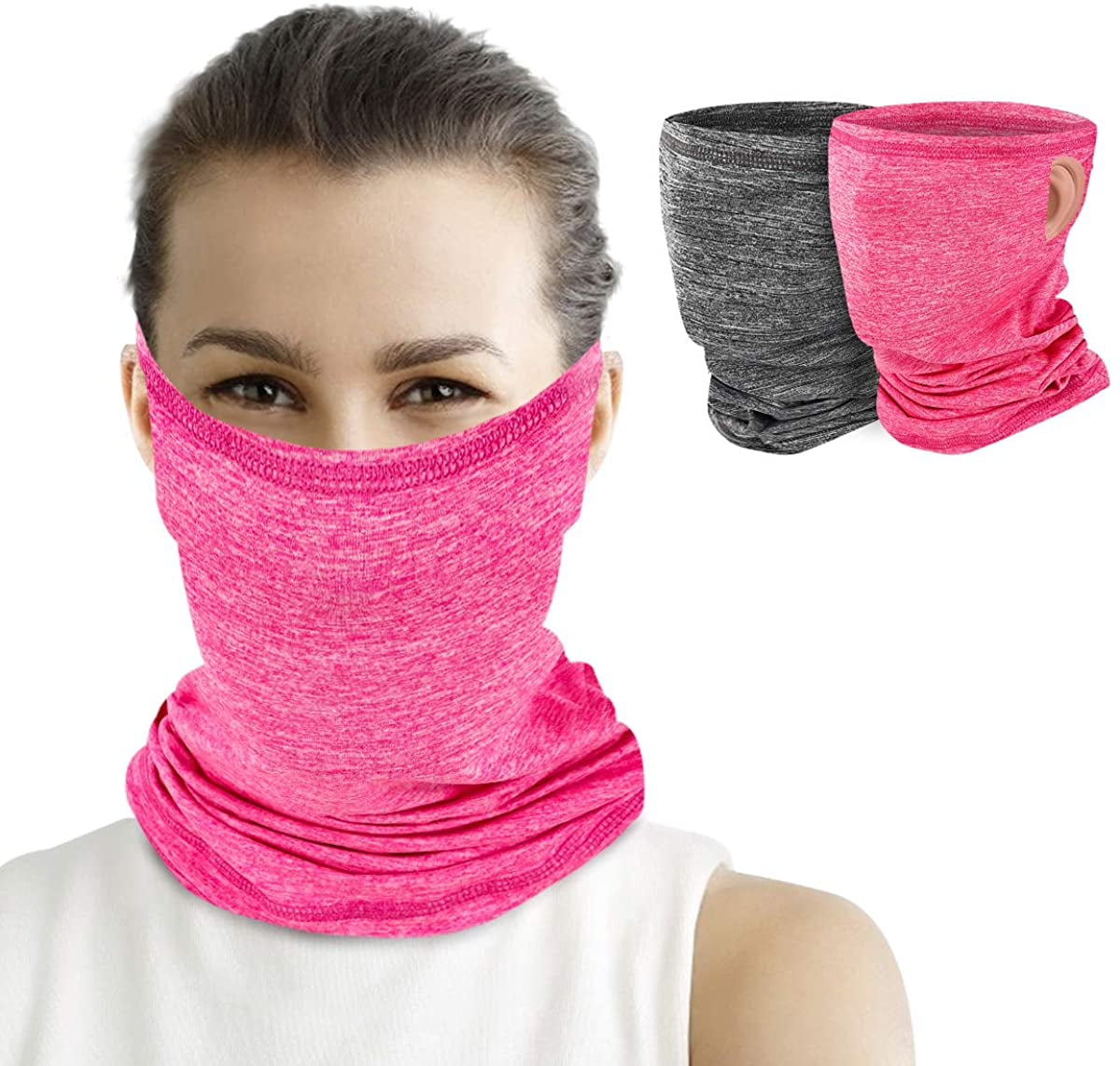 Neck Gaiter Face Cover Scarf for Cold Wind Dust Reusable Balaclava Bandana for Men Women 12 Ways to Wear