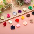 thumbnail image 5 of Uxcell 50pcs 3cm rosas de cinta para manualidades flores de tela artificiales, blancas, 5 of 5