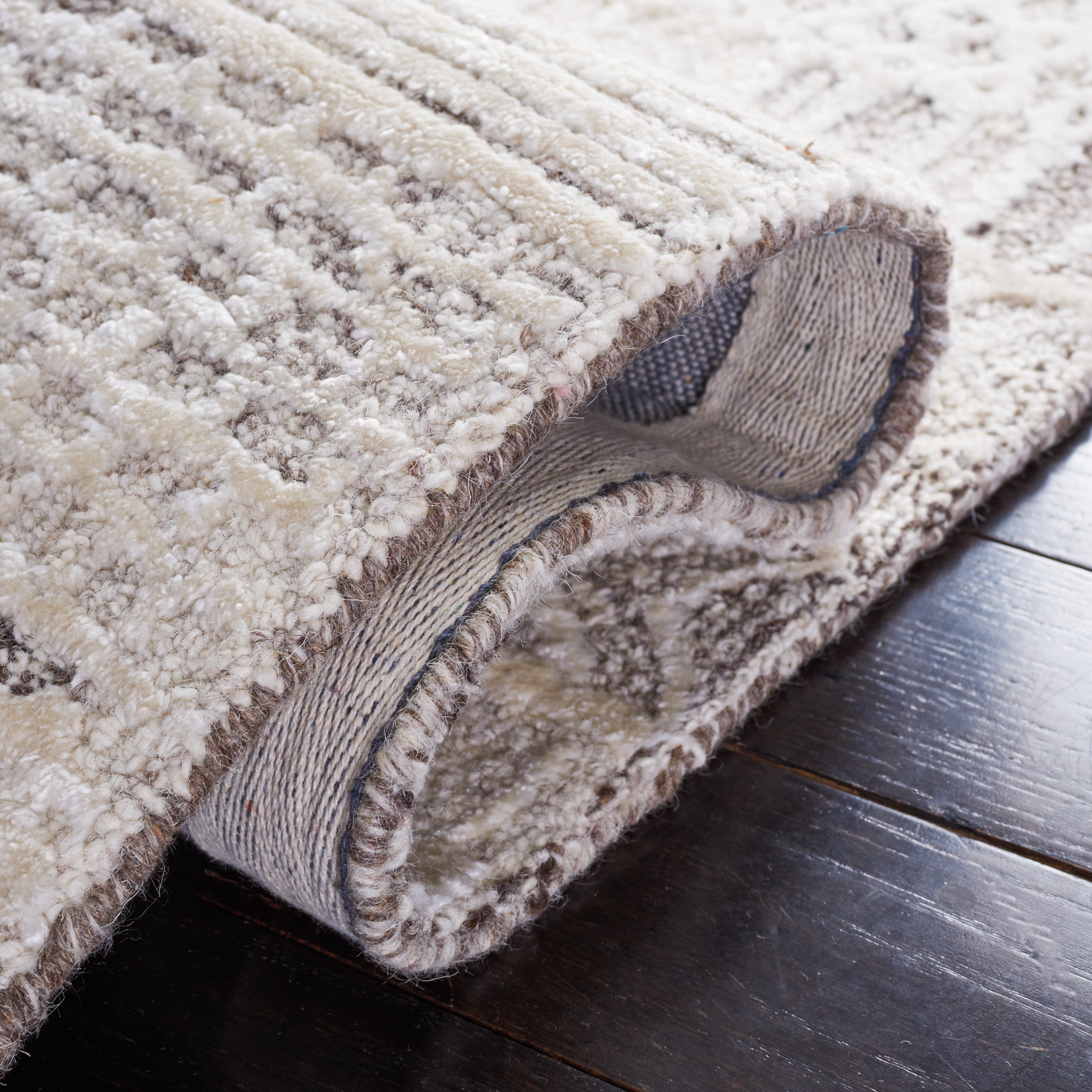 SAFAVIEH Glamour Andreas Geometric Area Rug, Natural/Ivory, 5' x 8'