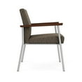 thumbnail image 2 of Mystic Reception Waiting Room Healthcare Guest Chair / Silver Steel / Brown, 2 of 5
