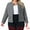 Black, variant on DARING DIVA Plus Size Blazer Collarless Long Sleeve Open Front Jacket 1X Black