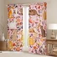 thumbnail image 2 of Feelyou Cat Animal Black Out Curtains, Pink Blossoms Curtains Pack of 2 (42x63 Each), 2 of 6