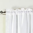 thumbnail image 2 of Lined-White Silver Rod Pocket Sheer Sari Curtain / Drape  -80W x 108L-Piece, 2 of 3