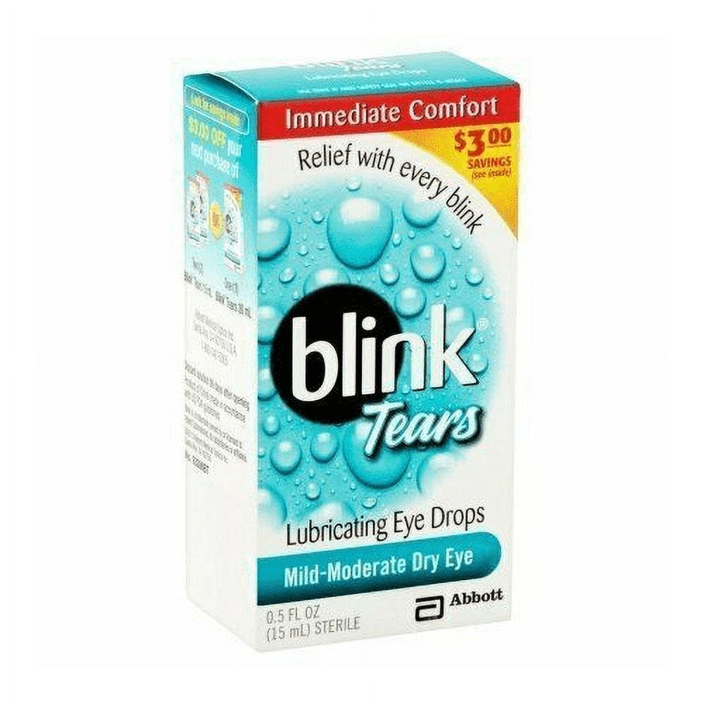 Blink Tears Lubricating Eye Drops Mild-Moderate Dry Eye 0.5 Fl Oz Sterile 6 Pack